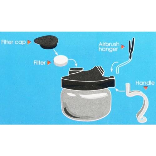 Meterk Airbrush Washing Tool Set Clean Pot Jar Bottle Needle Nozzle Bristles Brushs Sponge Filters Set Spray Machine Wash Tools