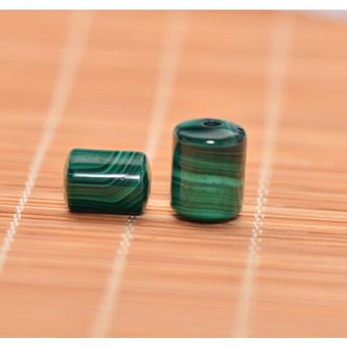 Joanlyn Grade AAA Natural Malachite Bead Column Shape NOT Dyed 2 sizes to choose MA35