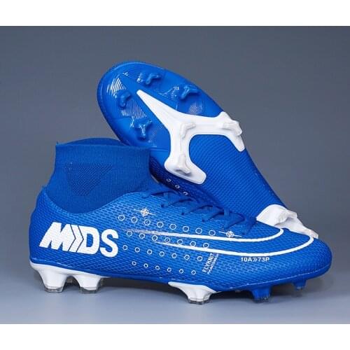 New Outdoor Men Boys Soccer Shoes Football Boots High Ankle Kids Cleats Training Sport Sneakers TF/FG Soccer Cleats Shoes Women