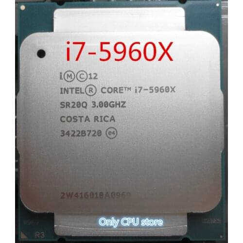 I7 5960X Original Intel Xeon I7-5960X CPU 8-cores 3.00GHZ 20MB 22nm LGA2011-3 I7 5960 X processor 1 year warranty free shipping