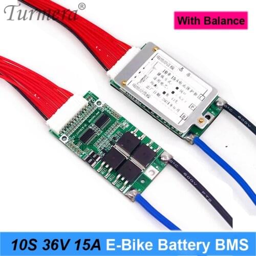 Turmera 10S 36V 15A BMS Lithium Battery Protected Board with Balance for 18650 21700 Electric Bike and 42V E-Scooter Battery Use