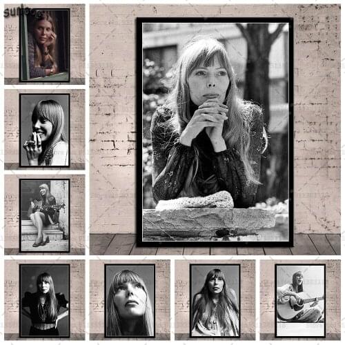 Joni Mitchell Posters and Prints Great Music Singer Star Wall Art Pictures Poster Canvas Painting for Home Decoration