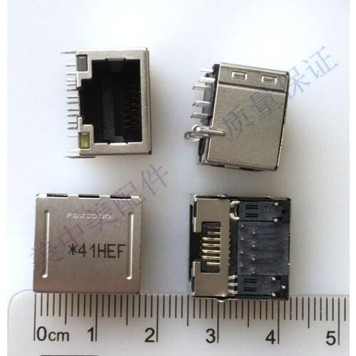 RJ45 network port network cable socket 13P crystal head socket on the light board female network interface