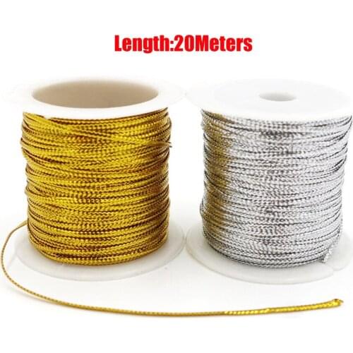 20Meters Metallic Gold Bakers Twine Spool 1mm Width for DIY Crafts Arts or Gift Wrapping