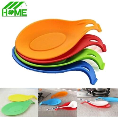 Silicone Spoon Insulation Dinner Table Placemats Mat Pad Non-slip Heat Resistant Kitchen Cup Coaster Tray Bbq Grill Baking Mats