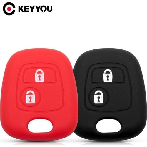 KEYYOU 50pcs Silicone Key Case Fob Cover For Citroen C1 C2 C3 C4 Xsara Picasso For Peugeot 106 107 206 207 307 For Toyota Aygo
