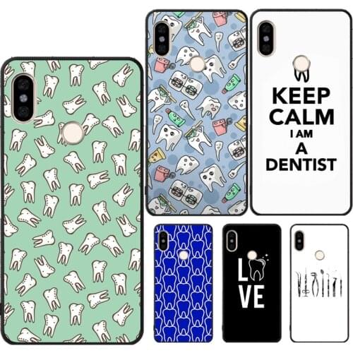 Cute Dentist Teeth Case For POCO X3 F1 F2 Pro For Redmi 9 A 9C Note 9 Pro 8 7 8T 9S For Mi Note 10 Lite 9T