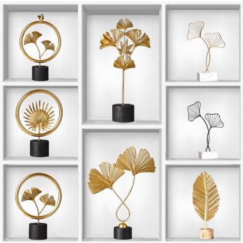 Modern Light Luxury Creative Iron Art Small Ornaments Living Room Home Wine Cabinet Decorations Office Desktop TV Cabinet Furnis