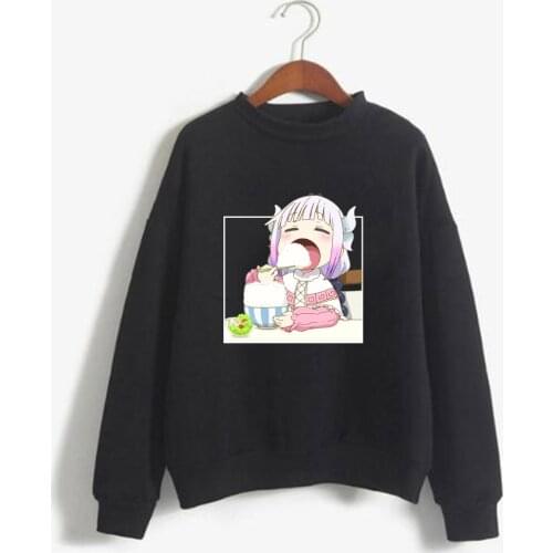 Miss Kobayashis Dragon Maid Sweatshirt Loose Unisex Shirt Kanna Printed Top