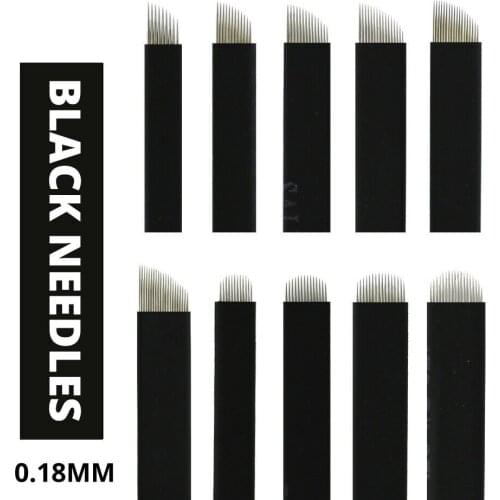 500Pcs 18Pin Needle U Shape Eyebrow Tattoo Superior Microblading Blades For Permanent Makeup Manual Pen 3D Eyebrow Embroidery