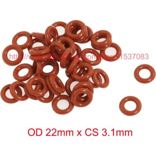 OD 22mm x CS 3.1mm silicone rubber sealing o rings customized gasket