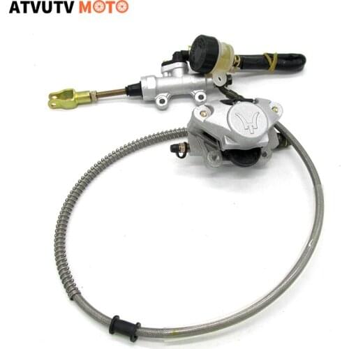 Motorcycle Rear Foot Disc Brake Master Cylinder Assembly with Oiler for 110cc 125cc 150cc 200cc 250cc ATV Quad Dune Buggy
