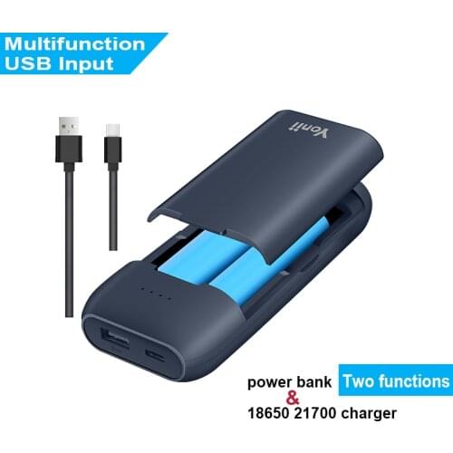 YONII BC2 Charger 18650 Power Bank 5V 2A Input Type-C Powered USB Charging ALL 18650 Li-Ion Battery Smart 18650 Battery Charger
