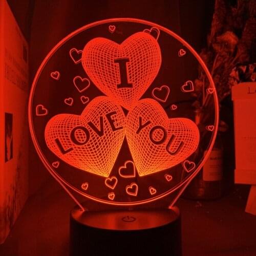 Broken Heart 3D Lighting USB Plug-in Girl Bedroom Neon Led 7 Colours Love Symbol Room Decor