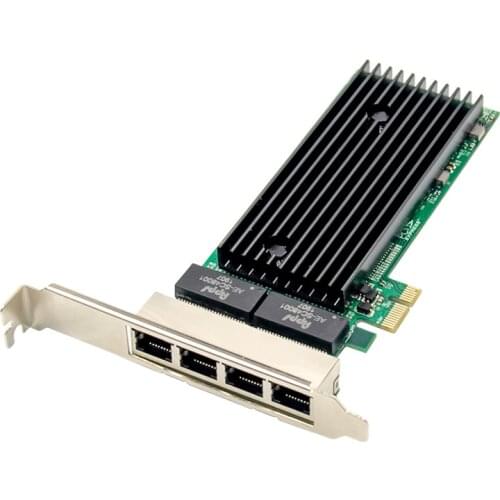 4 port 1X PCIe x1 chip Intel 82576 10/100/1000Mbps lan card Quad port Server Gigabit network card 1000M Ethernet