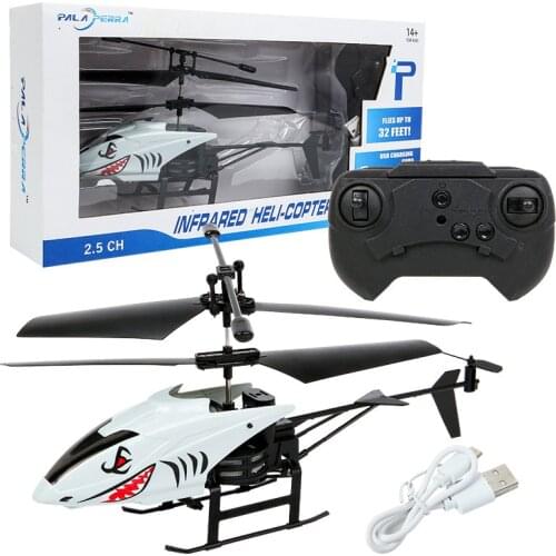 6 Styles Wireless Remote Control Alloy Aircraft Helicopter Toy Anti-collision 2 Channels With Box Gifts For Children And Adults