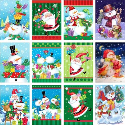 Diamond Painting 5d Diy Christmas Snowman Full Diamond Mosaic Santa Claus Animal Home Decoration Personalized Gift