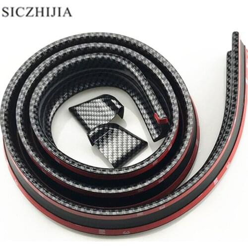 1.5 m car bumper carbon fiber rubber rear spoiler for Citroen C-Quatre C-Triomphe Picasso C1 C2 C3 C4 C4L C5