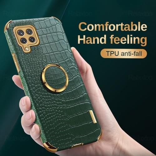 Crocodile Leather Case For Samsung Galaxy A12 Holder Cover Coque For Sumsung A12 A02 A32 A52 A72 M11 A 12 32 52 72 Phone Case