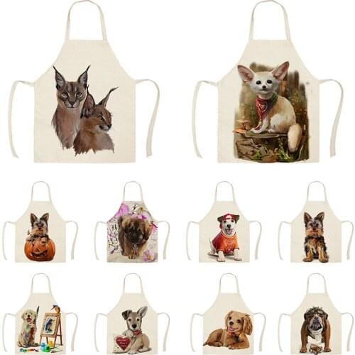 Dog flower pattern For home and kitchen Apron for children House cleaning kids apron alpaca barista goods for home kitchen apron