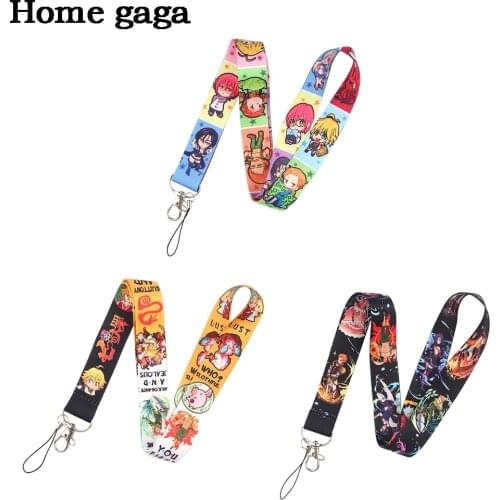D3239 Homegaga Anime cartoon neck strap lanyard for key USB ID card badge holder keycord cell phone straps Webbing lanyards