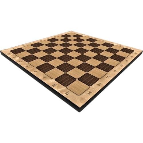 Wooden Chess Board Theme Patterned Rustic 37x37 cm
