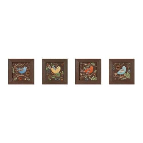 DM30-1813 Orange Bird Cross Stitch Set Chinese Cross-stitch Kit Embroidery Needlework Craft Packages Cotton Fabric Floss
