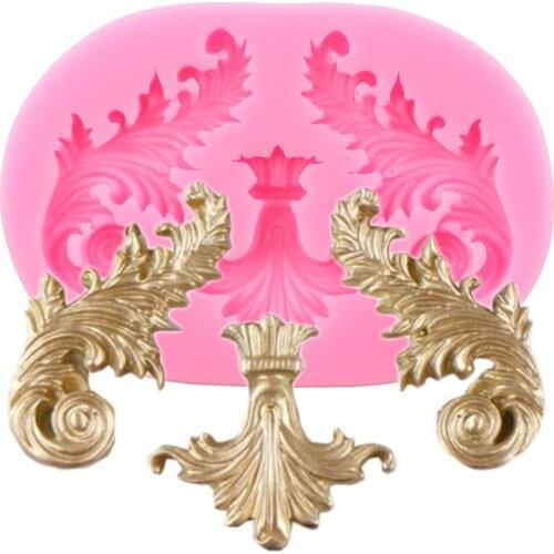 European Baroque Relief Cake Border Silicone Mold DIY Fondant Cake Decorating Tools Chocolate Cupcake Topper Candy Clay Moulds