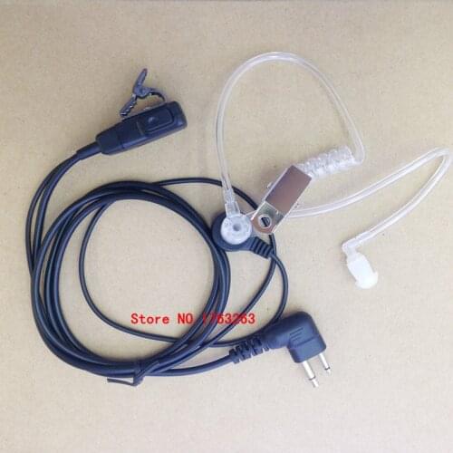 Honghuismart Clear air tube in ear headphone M plug 2pins for motorola gp88s,gp3188,cp040,gp88,ep450 gp2000 etc walkie talkie