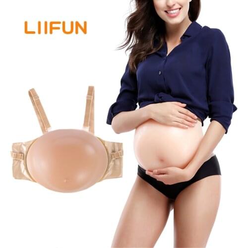 Liifun Fake Pregnancy Belly for Pregnant Mannequin or Dress Form Artificial Tummy Skin Baby Belly Woman Actor Costumes Cosplay