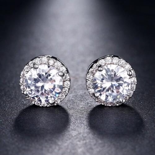 Bettyue Classic Round Geometry AAA Cubic Zircon Multicolor Ladies Choice Simplicity Style Fashion Statement Elegant Earring