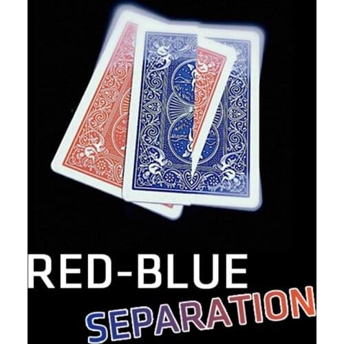 Red-Blue Separation Magic Tricks One to Two Playing Card Easy To Do Show Magician Street Bar Props