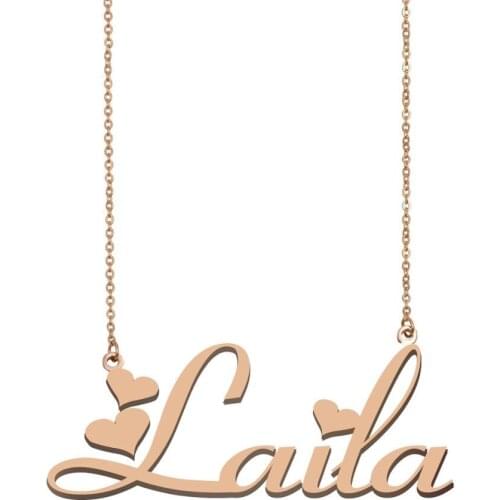 Laila Name Necklace , Custom Name Necklace for Women Girls Best Friends Birthday Wedding Christmas Mother Days Gift
