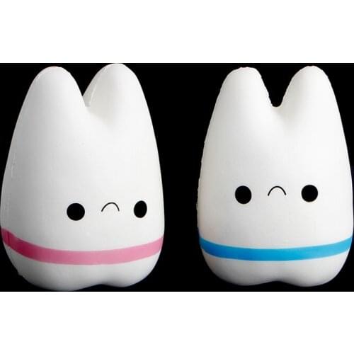 2021 Cute Tooth Jumbo Squishy Slow Rising Squeeze Stress Hand Soft Toy Phone Pendant JUL26_17
