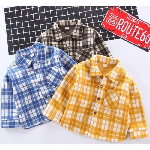 New Spring Autumn Baby Boys Girls Coats Toddler Woolen Plaid Coats Casual Jacket Children Kids Outwear Clothing 1 2 3 4 5 Years