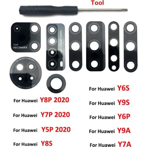 1Pcs Camera Glass For Huawei Y9S Y8S Y8P Y6P Y7P Y6s Rear Back Camera glass Lens With Glue Adhesive