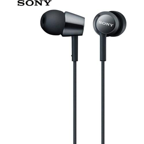 Original Sony MDR-EX155AP Earphone in-ear four colors Stereo universal subwoofer cable control with wheat call for Huawei