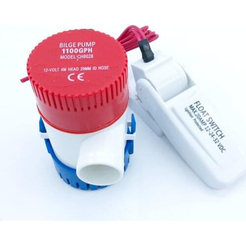 Bilge Submersible Water Pump 12V 24V 1100GPH Set With Switch Boat Motor Homes Houseboat Aquario Filter Accessories Aquarium