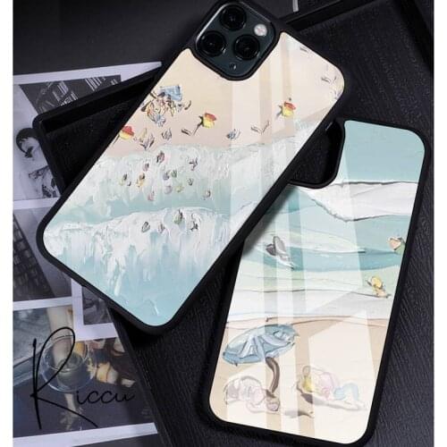 Summer beach swimming Phone Case Rubber for iPhone 12 11 Pro Max XS 8 7 6 6S Plus X 5S SE 2020 XR 12 Mini case