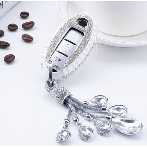 Luxury Diamond Car Remote Key Cover Case Shell For Nissan Qashqai J10 J11 X-Trail t31t32 kicks Tiida Pathfinder Murano Note Juke