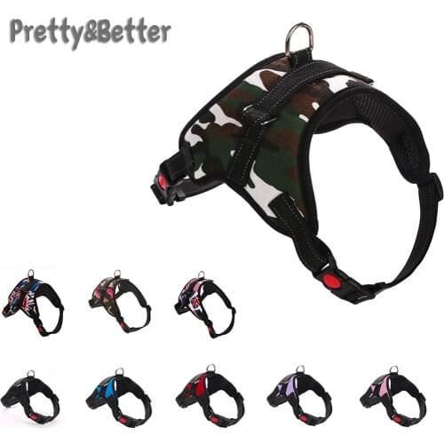 Pretty&Better Dog Harness No Pull Reflective Adjustable Outdoor Pet Harness for Small Medium Large Dogs Pitbull German Shepherd