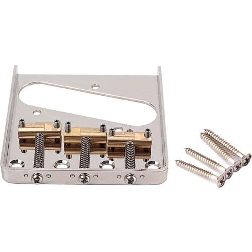 Vintage Style Fixed Electric Guitar Bridge With Brass Saddles TL Bridge