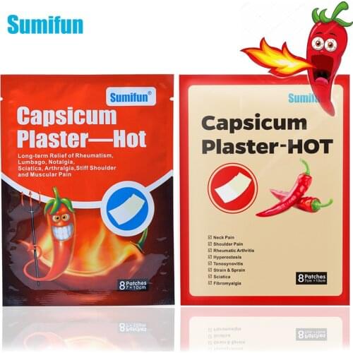 Sumifun 2 Type Hot Pepper Capsicum Pain Relief Patch Back Neck Shoulder Joint Arthritis Chinese Herbal Medical Meridians Pasters