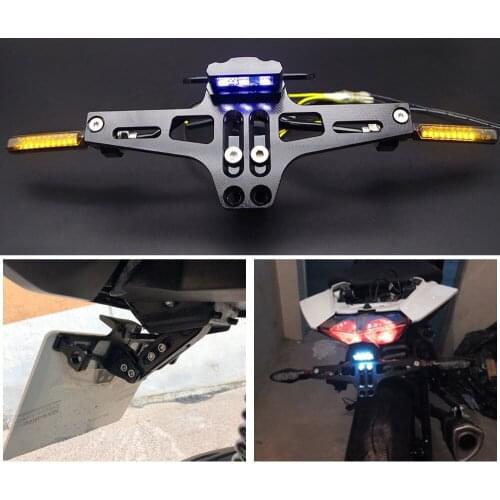 FOR bajaj pulsar 200 ns fz6n ybr 125 250nk yamaha majesty 400 CNC Universal Motorcycle license plate holder moto accessories