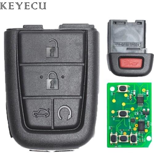 Keyecu Remote Key Fob 4+1 Button 315MHz/433MHz for Pontiac G8 2008-2009 Car Key, FCC ID: OUC6000083