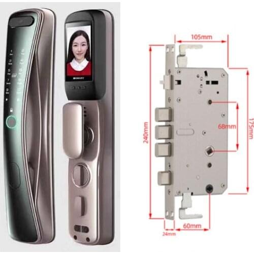 Wifi APP Remote Control Fingerprint Automatic Lock Peep Screen Door lock with doorbell funtion