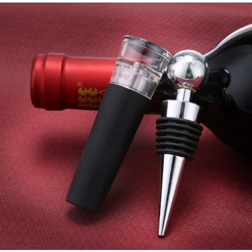 1Pc Stainless Steel Home Bar Wine Collection Red Wine Champagne Bottle Stopper Sealer Round Collar Drip Stop Ring series