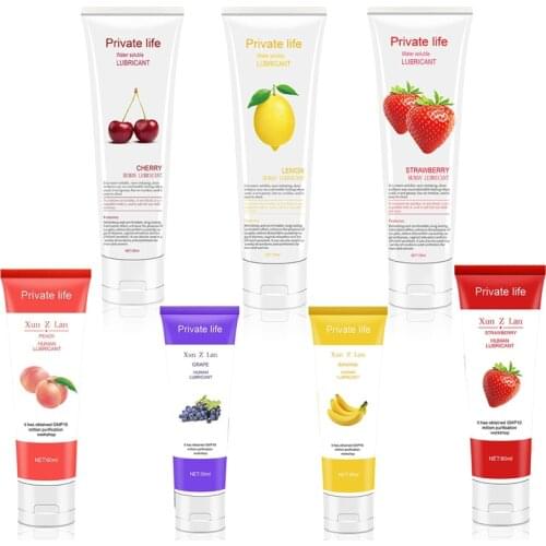 30ml / 60ml 100ml Lubricant Water-based Banana/Strawberry/Grape/Cherry/ Sex Oil Vaginal and Anal Gel Adults Sex Product