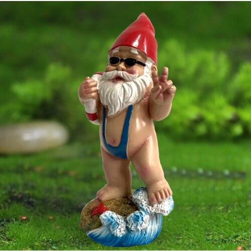 3D Swimming Dwarf Figurines Resin Gnome Doll Garden Resin Craft Statue Swimming Pool Decoration Garden Dwarf Gnome Sculpture