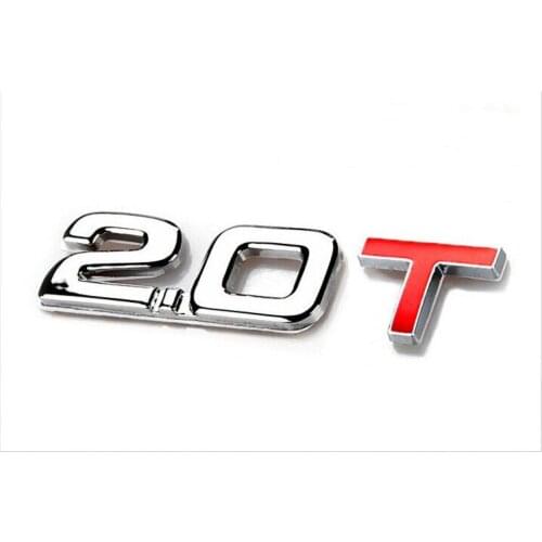 3D Metal Car Sticker Vehicle Capacity Sticker 1.3 T 1.8T 2.2T 2.0T 1.6T 3.0T 2.4T 2.5T Car Body Sticker